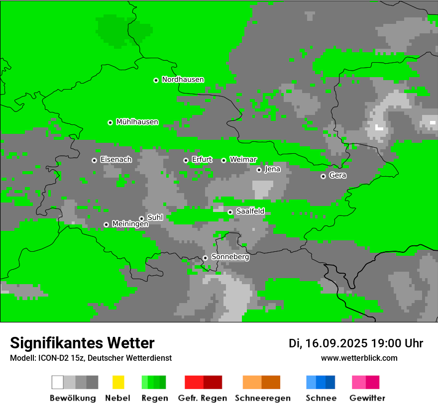 Modellkarten Signifikantes Wetter