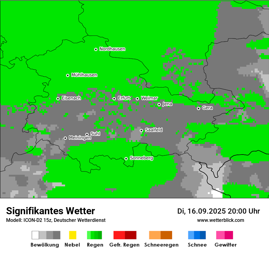 Modellkarten Signifikantes Wetter