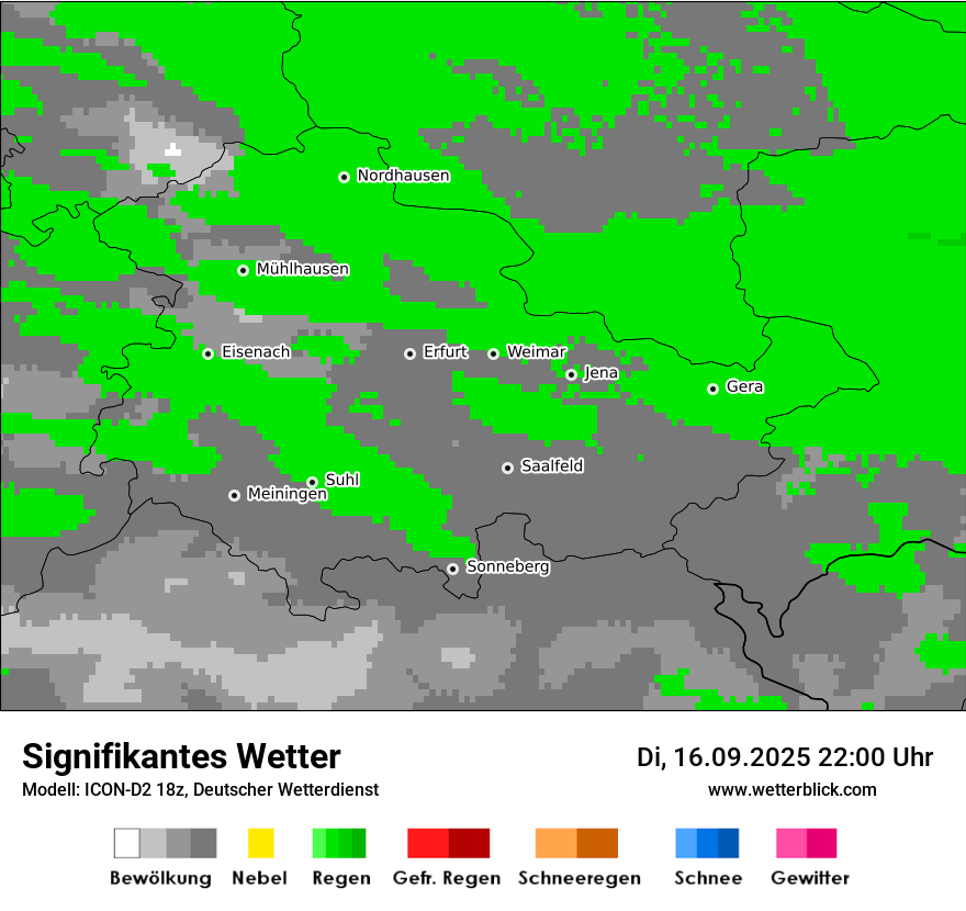 Modellkarten Signifikantes Wetter