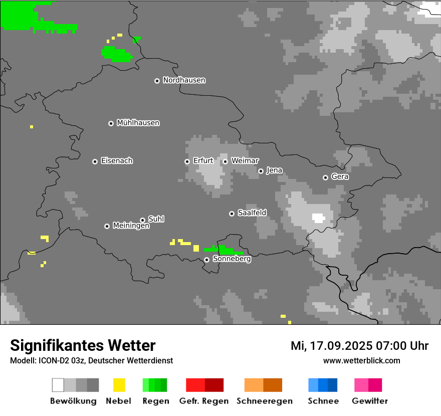 Modellkarten Signifikantes Wetter