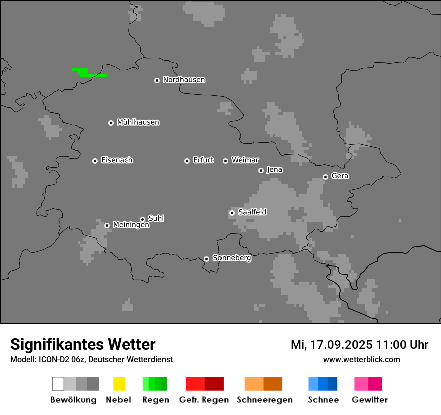 Modellkarten Signifikantes Wetter