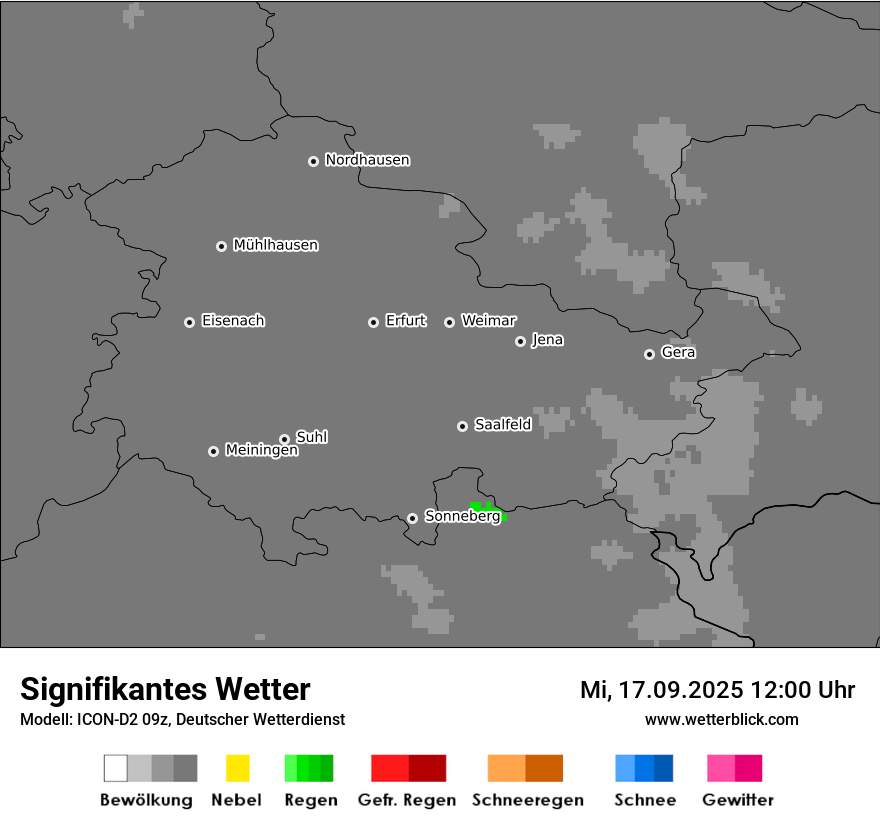 Modellkarten Signifikantes Wetter