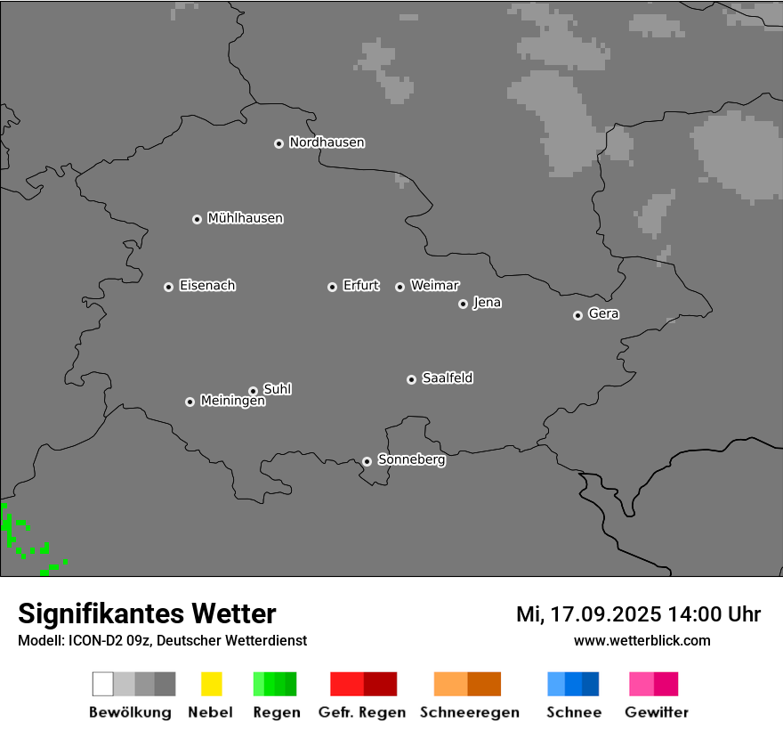 Modellkarten Signifikantes Wetter