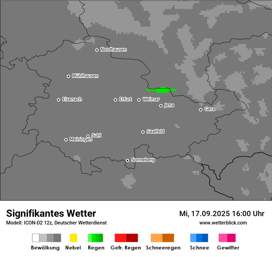 Modellkarten Signifikantes Wetter
