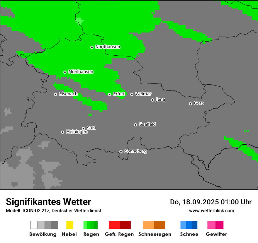 Modellkarten Signifikantes Wetter