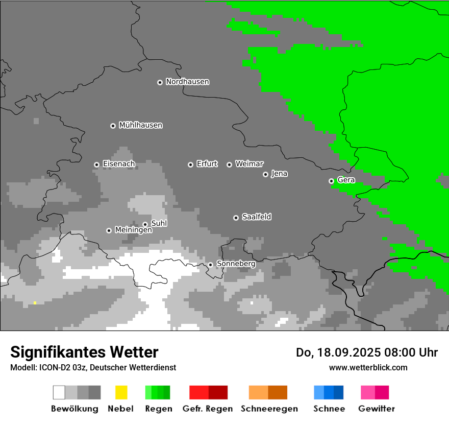 Modellkarten Signifikantes Wetter