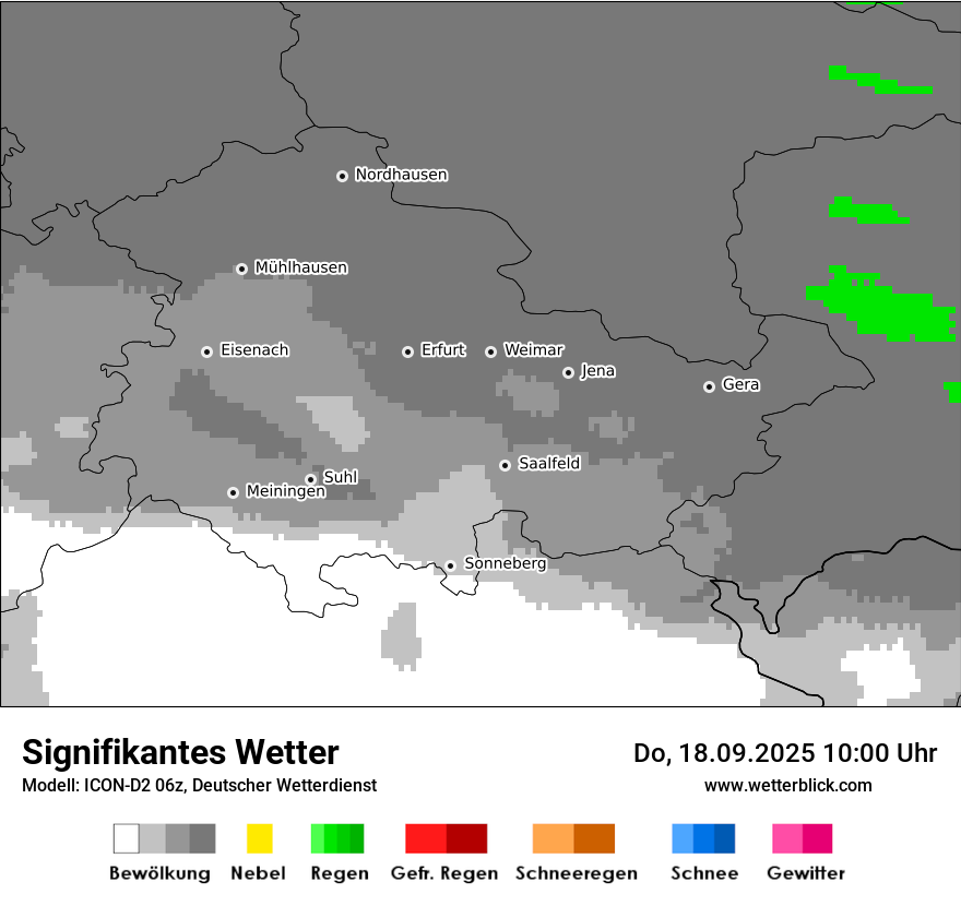 Modellkarten Signifikantes Wetter