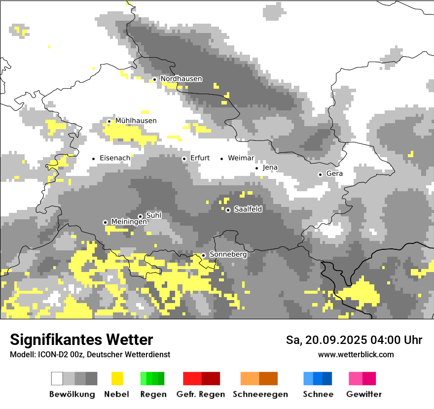 Modellkarten Signifikantes Wetter