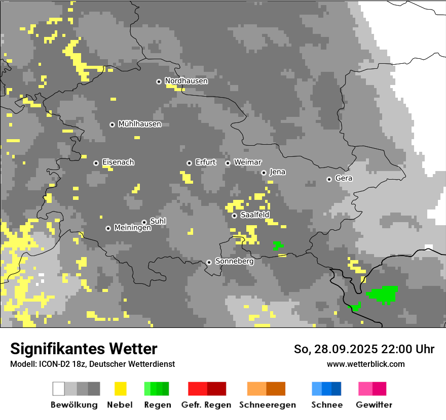 Modellkarten Signifikantes Wetter