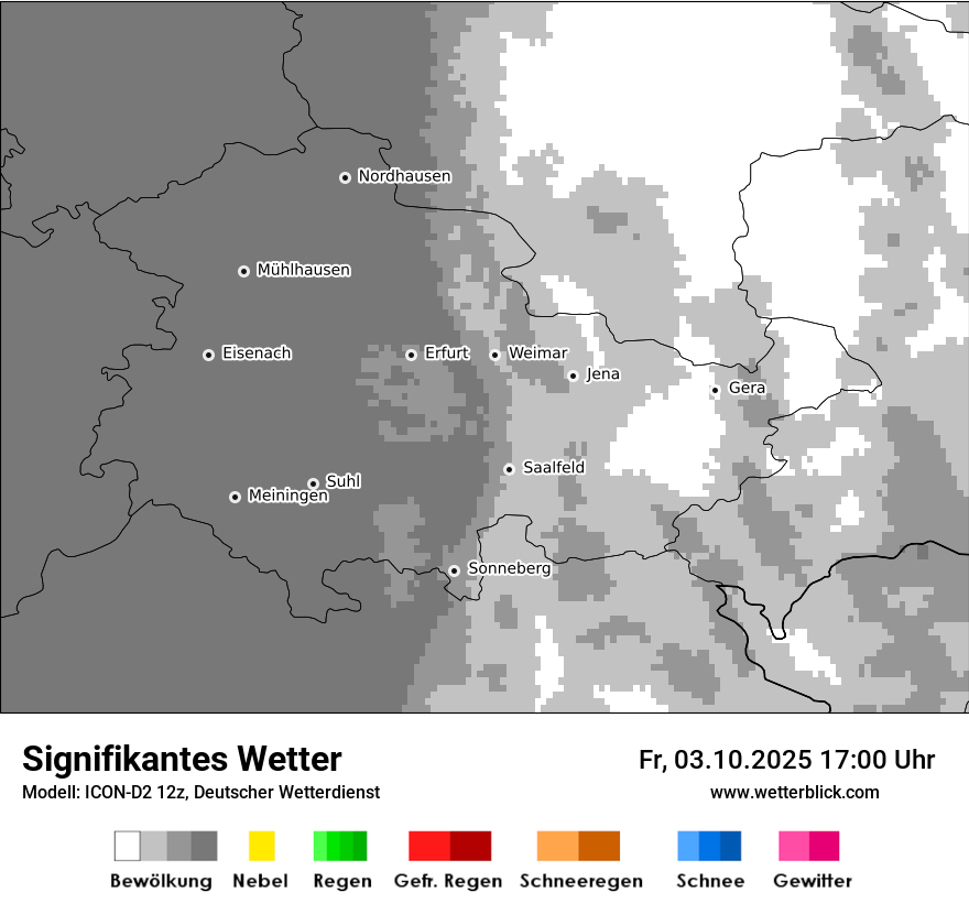 Modellkarten Signifikantes Wetter