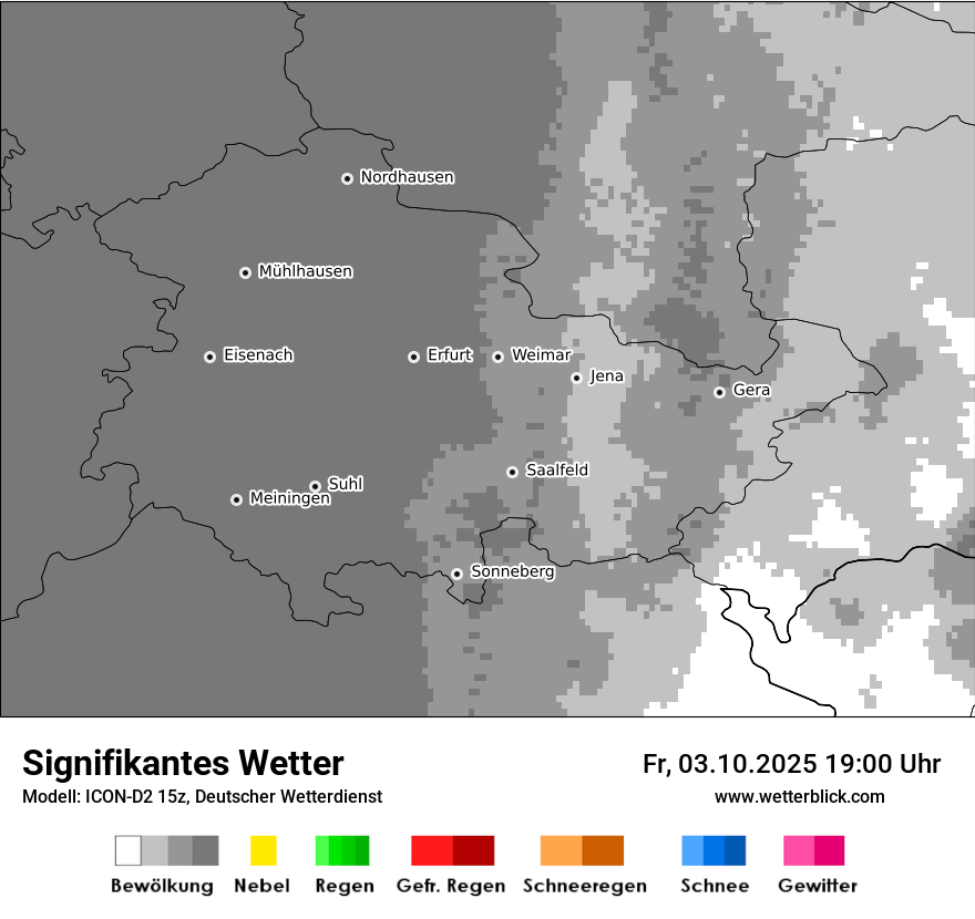 Modellkarten Signifikantes Wetter