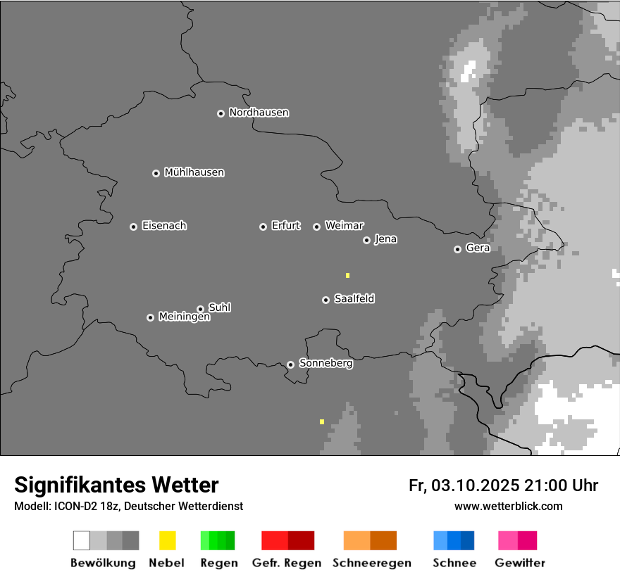 Modellkarten Signifikantes Wetter