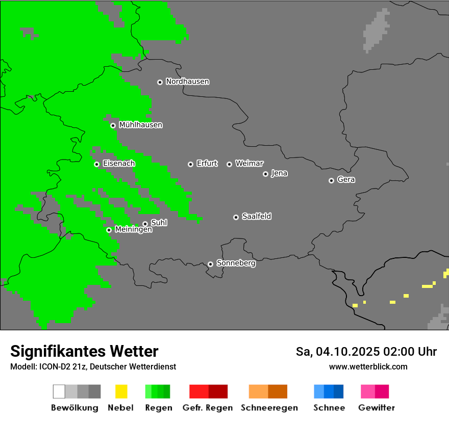 Modellkarten Signifikantes Wetter