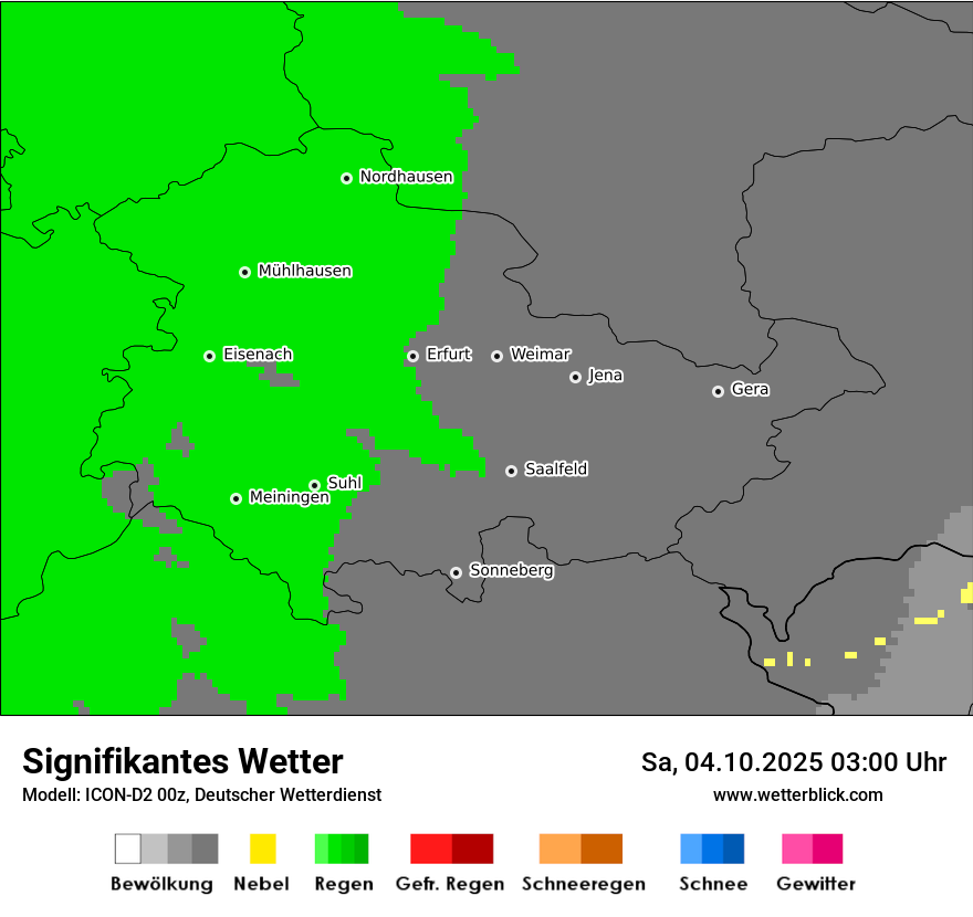Modellkarten Signifikantes Wetter