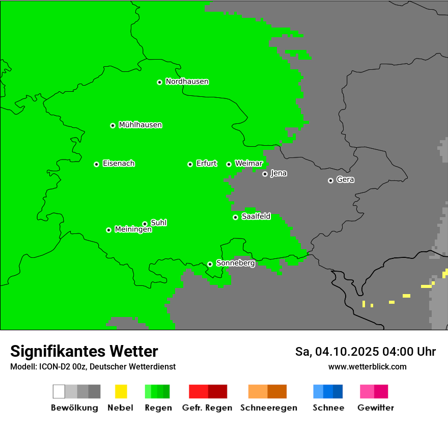 Modellkarten Signifikantes Wetter