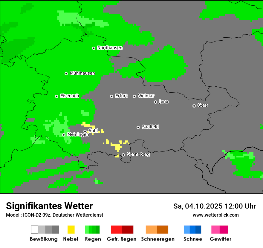 Modellkarten Signifikantes Wetter