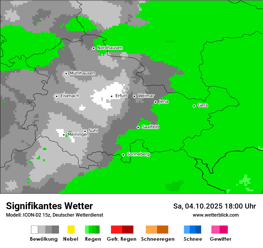 Modellkarten Signifikantes Wetter