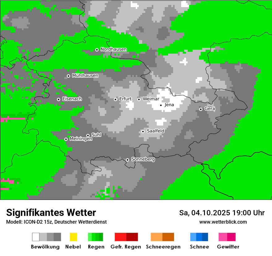 Modellkarten Signifikantes Wetter