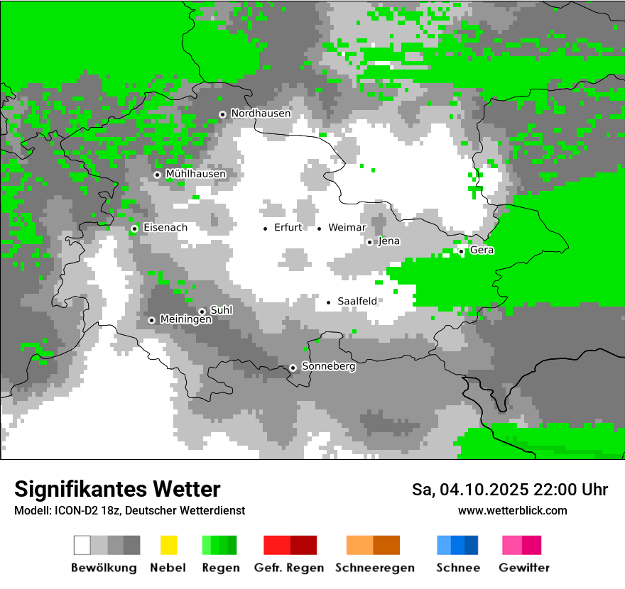 Modellkarten Signifikantes Wetter