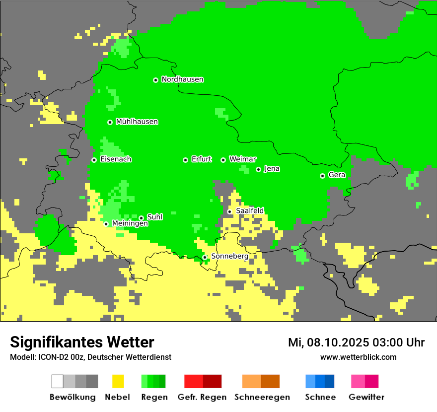 Modellkarten Signifikantes Wetter