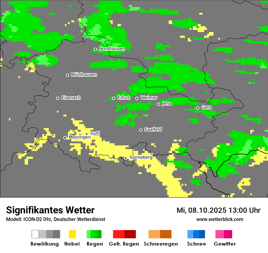Modellkarten Signifikantes Wetter