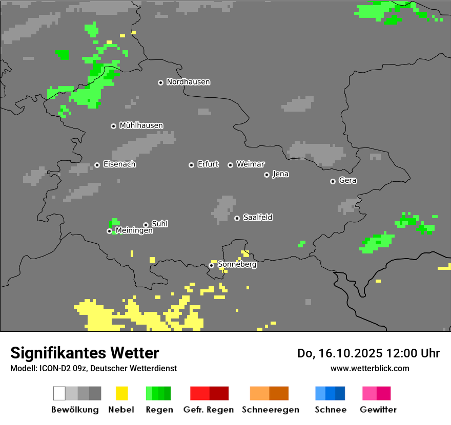 Modellkarten Signifikantes Wetter
