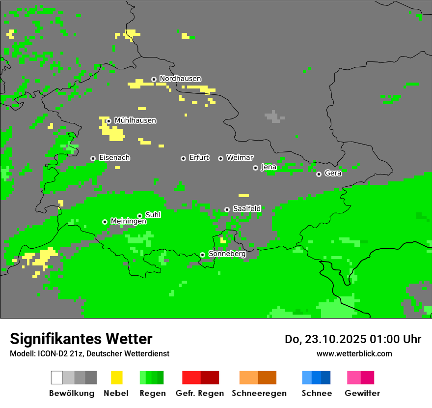 Modellkarten Signifikantes Wetter