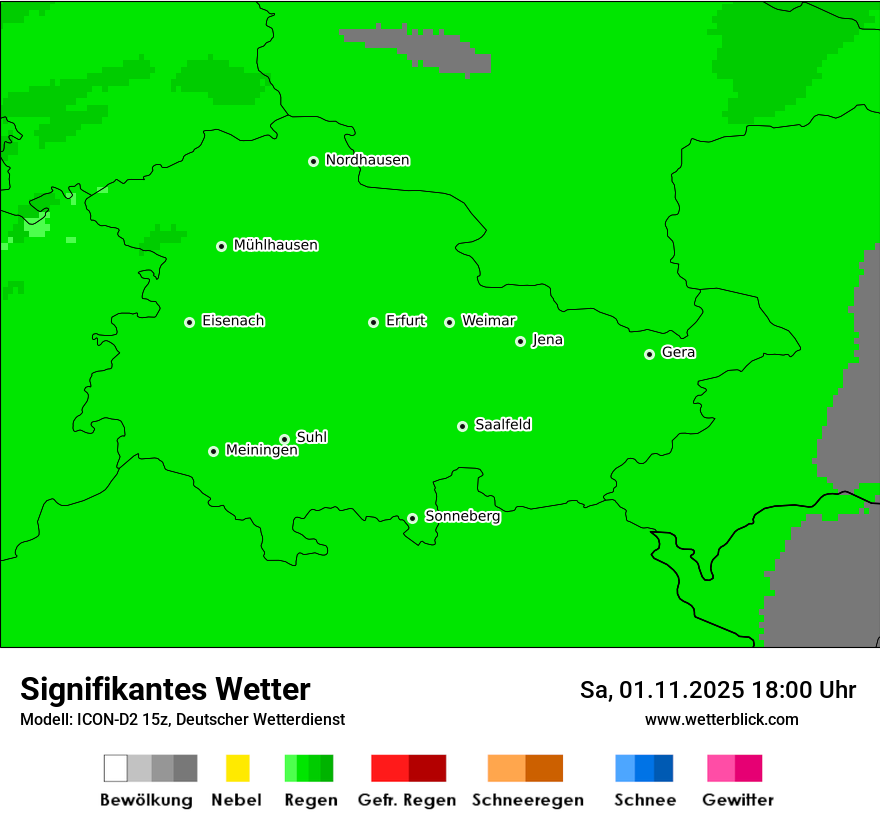 Modellkarten Signifikantes Wetter