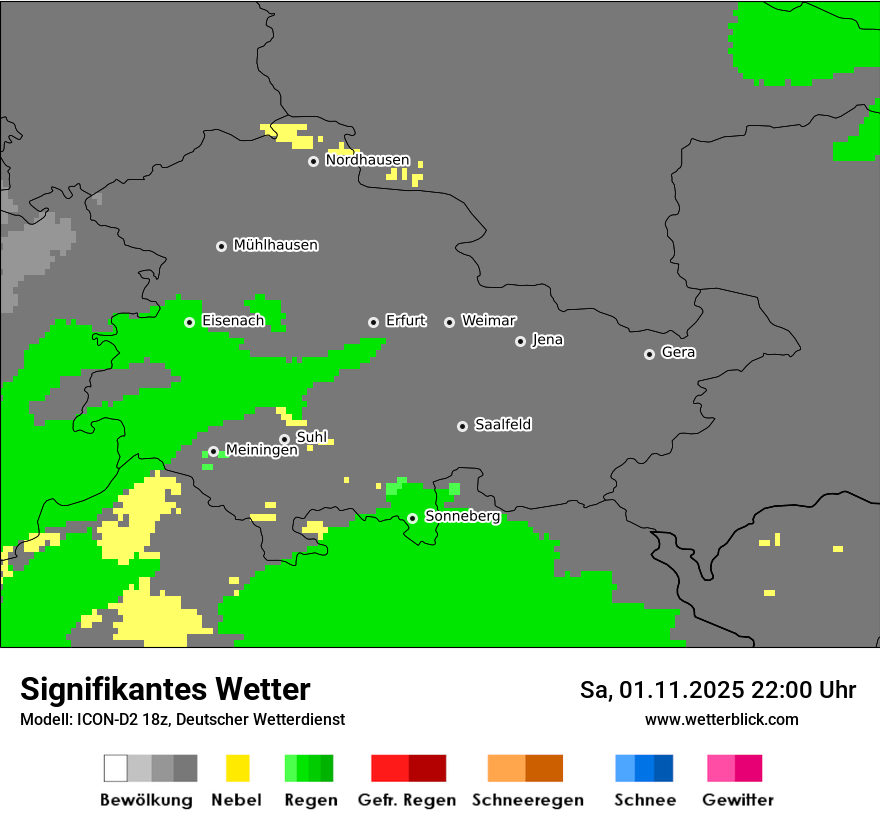 Modellkarten Signifikantes Wetter