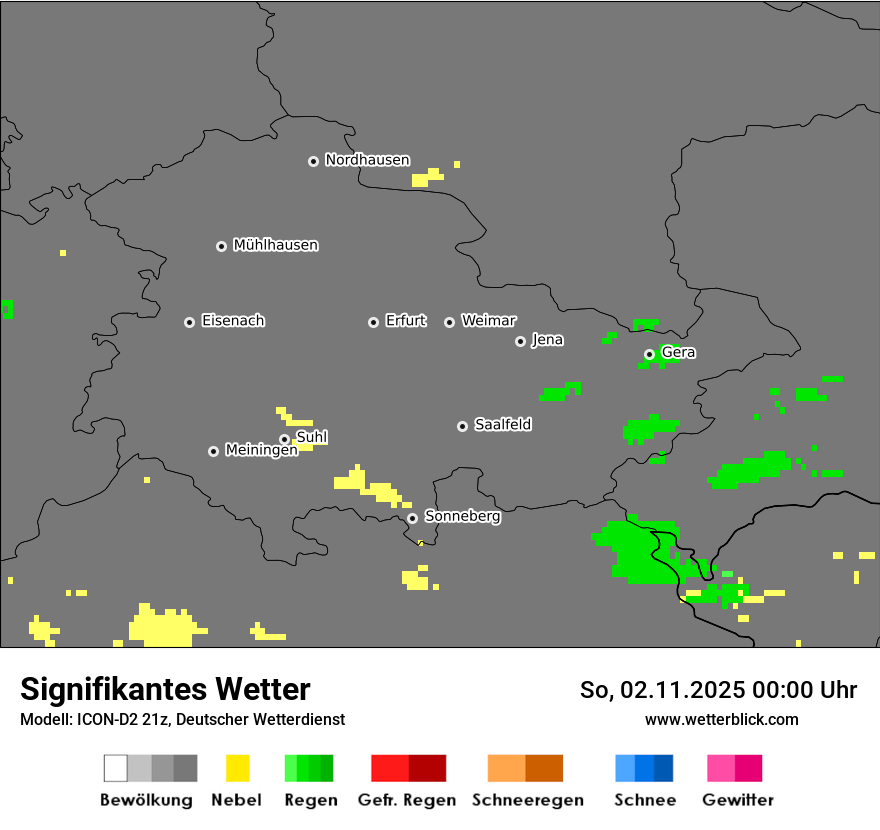 Modellkarten Signifikantes Wetter