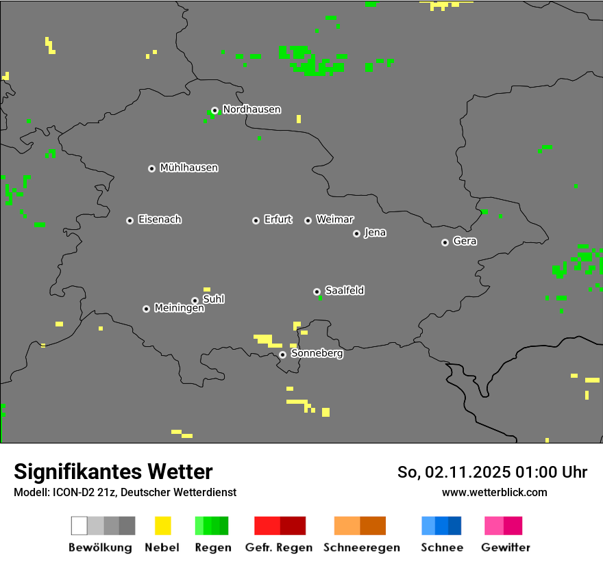 Modellkarten Signifikantes Wetter