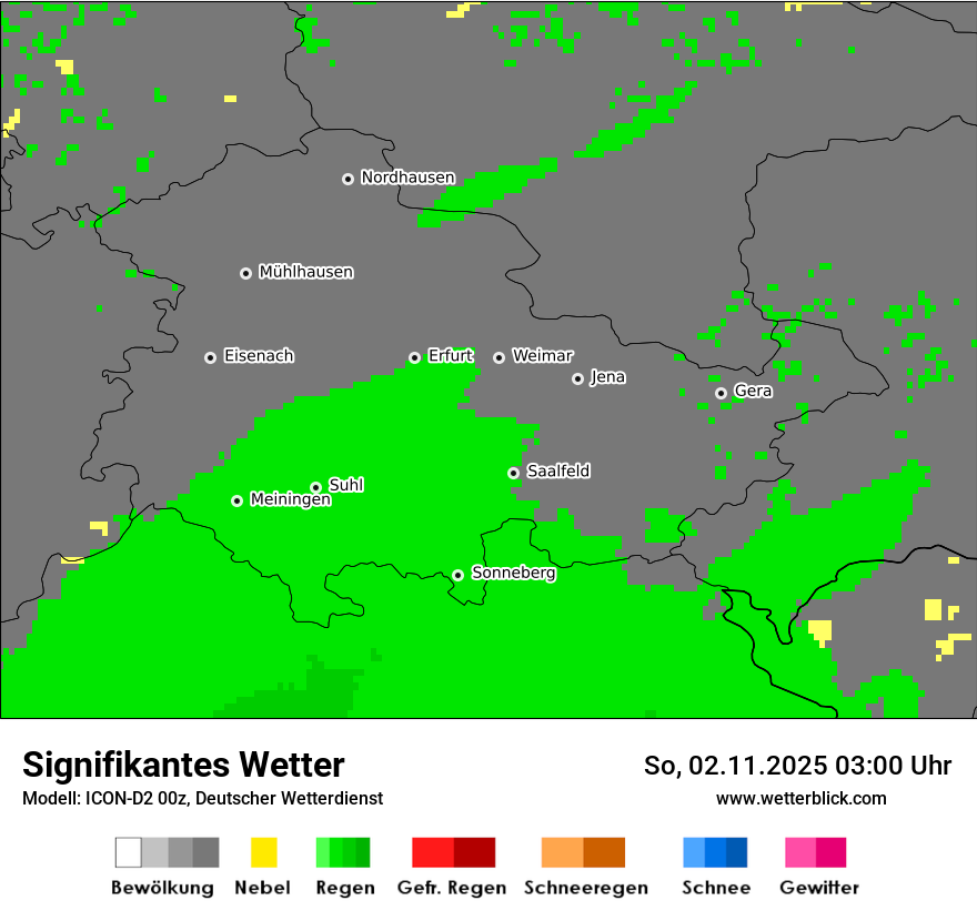 Modellkarten Signifikantes Wetter