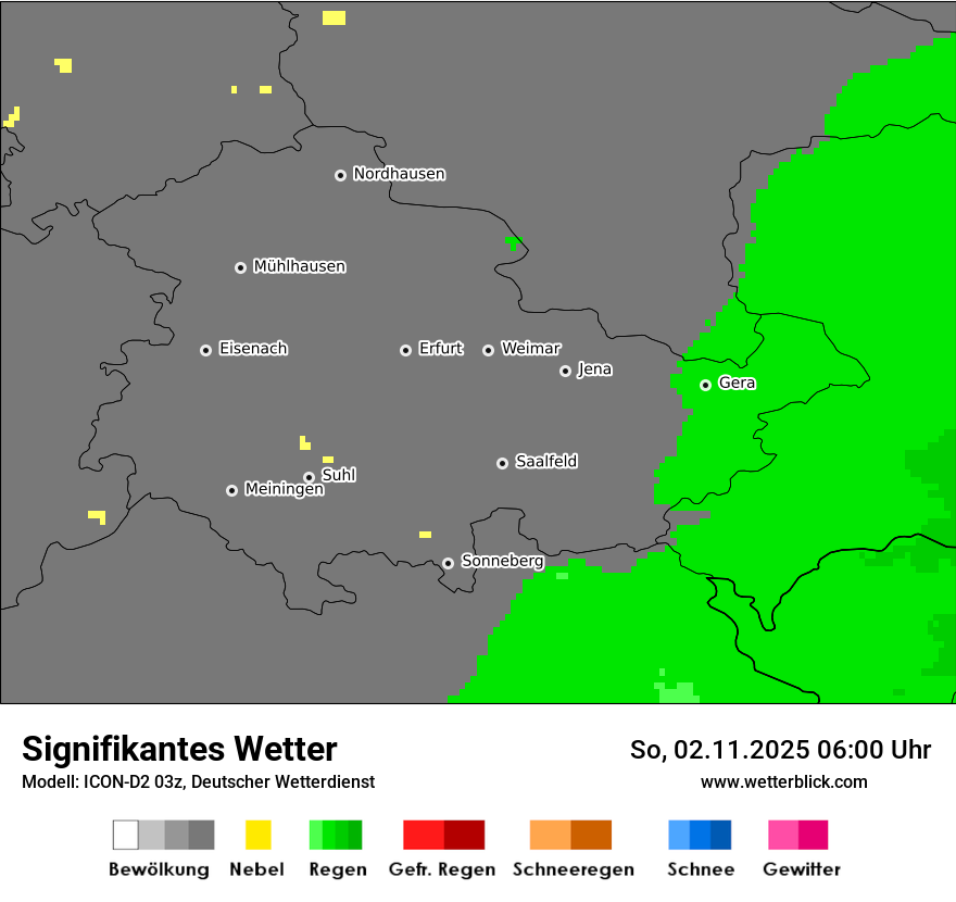 Modellkarten Signifikantes Wetter