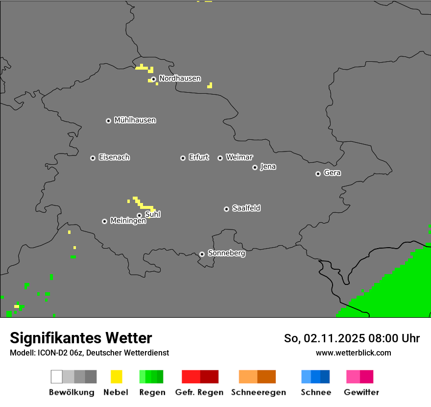 Modellkarten Signifikantes Wetter