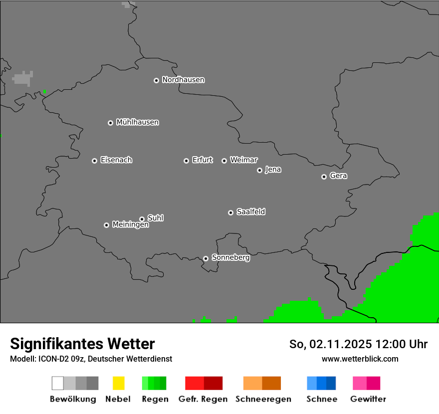 Modellkarten Signifikantes Wetter