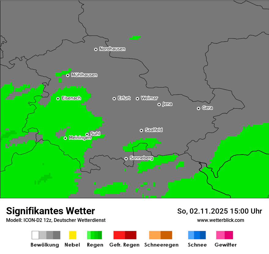 Modellkarten Signifikantes Wetter