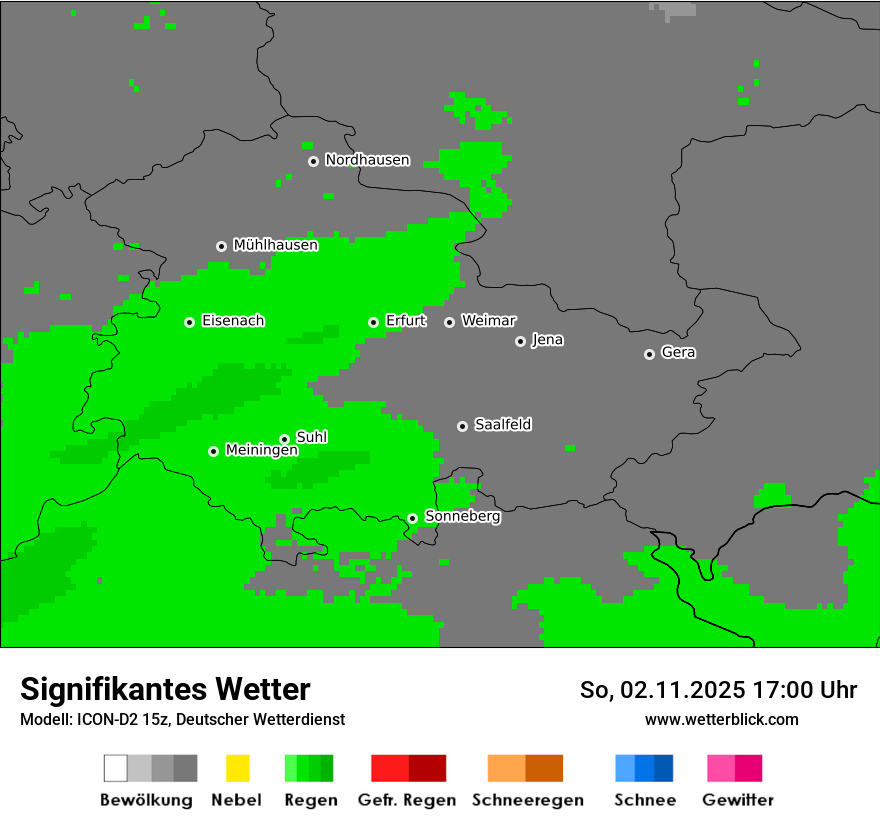 Modellkarten Signifikantes Wetter