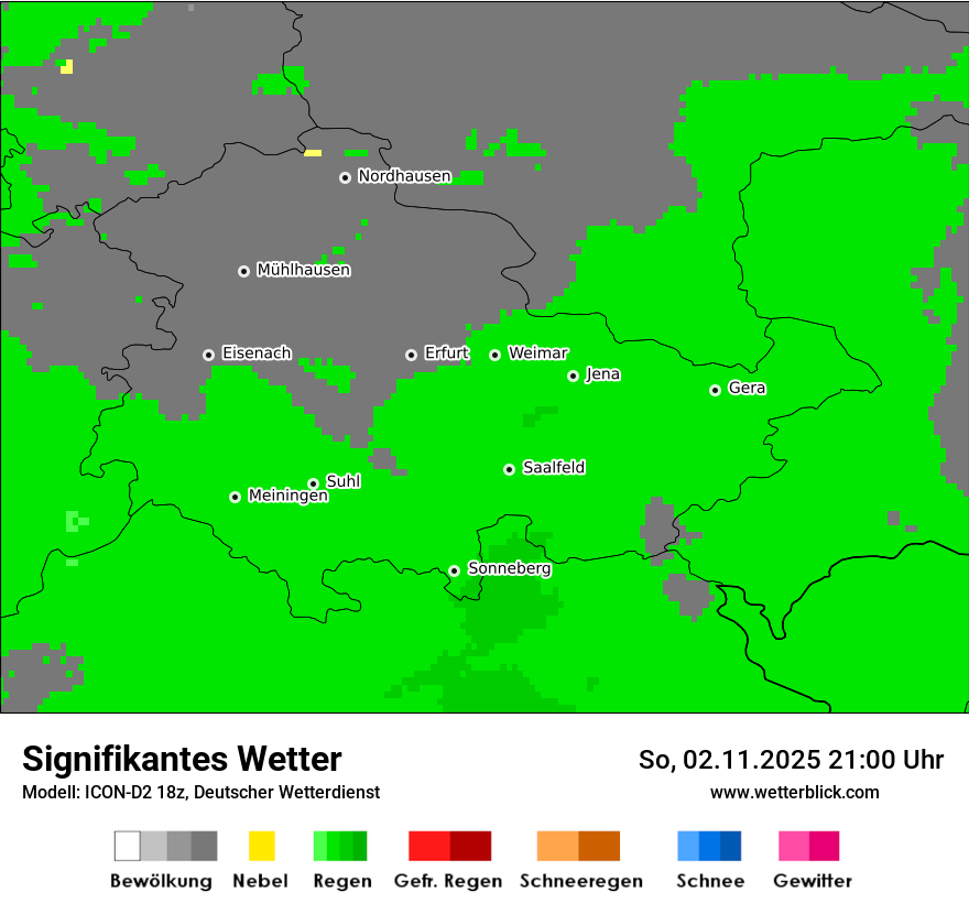 Modellkarten Signifikantes Wetter