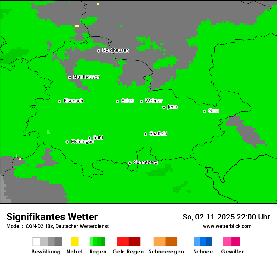 Modellkarten Signifikantes Wetter