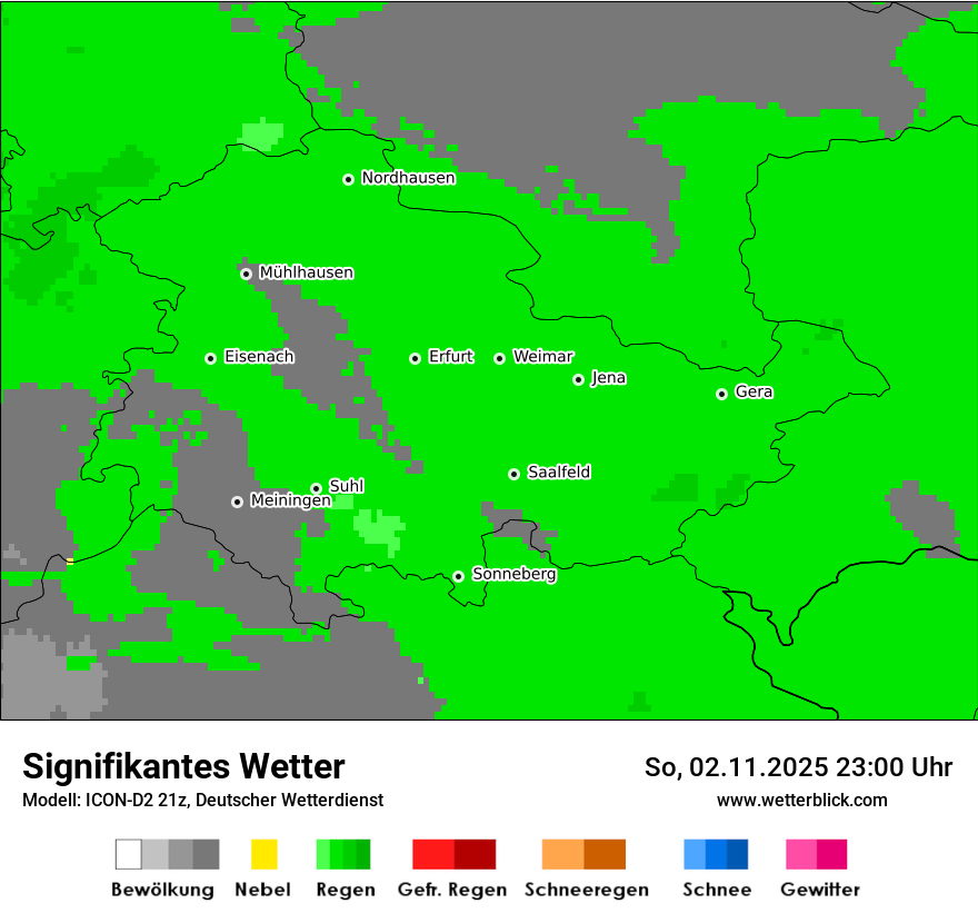 Modellkarten Signifikantes Wetter