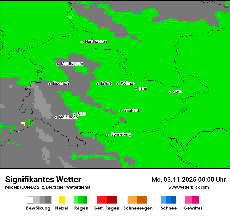 Modellkarten Signifikantes Wetter
