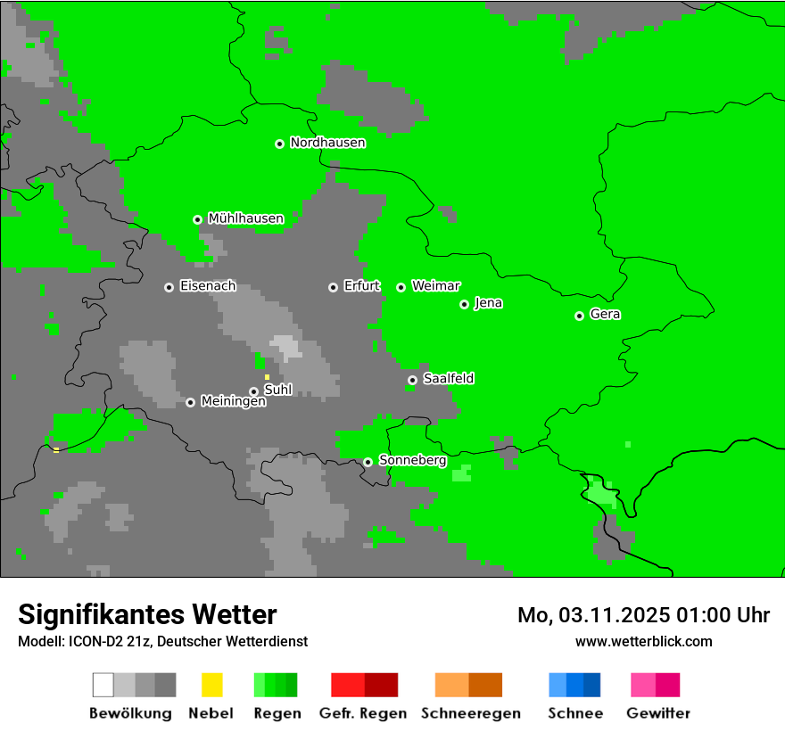 Modellkarten Signifikantes Wetter