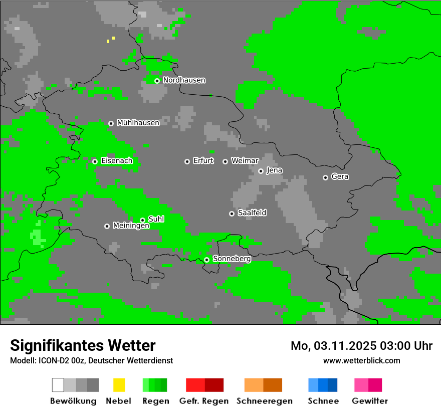 Modellkarten Signifikantes Wetter