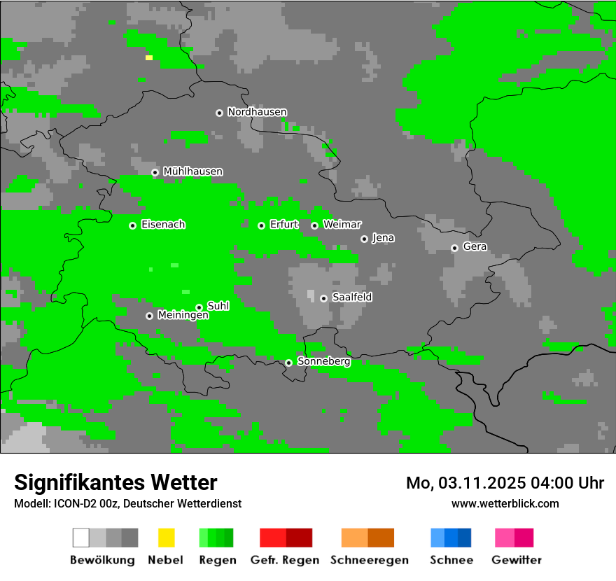 Modellkarten Signifikantes Wetter