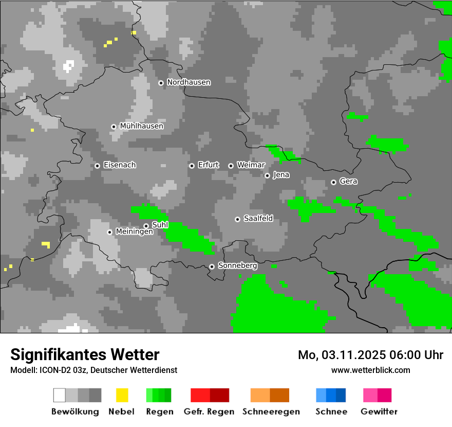 Modellkarten Signifikantes Wetter