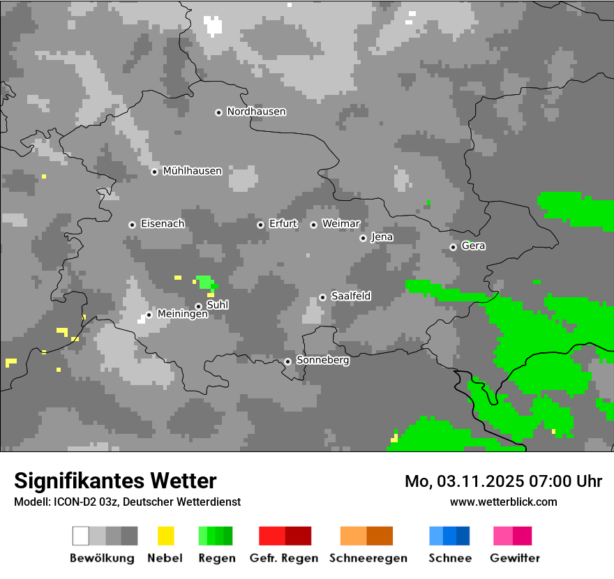 Modellkarten Signifikantes Wetter