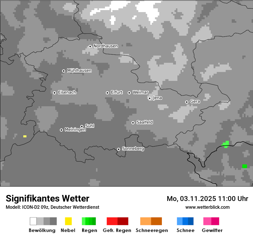 Modellkarten Signifikantes Wetter