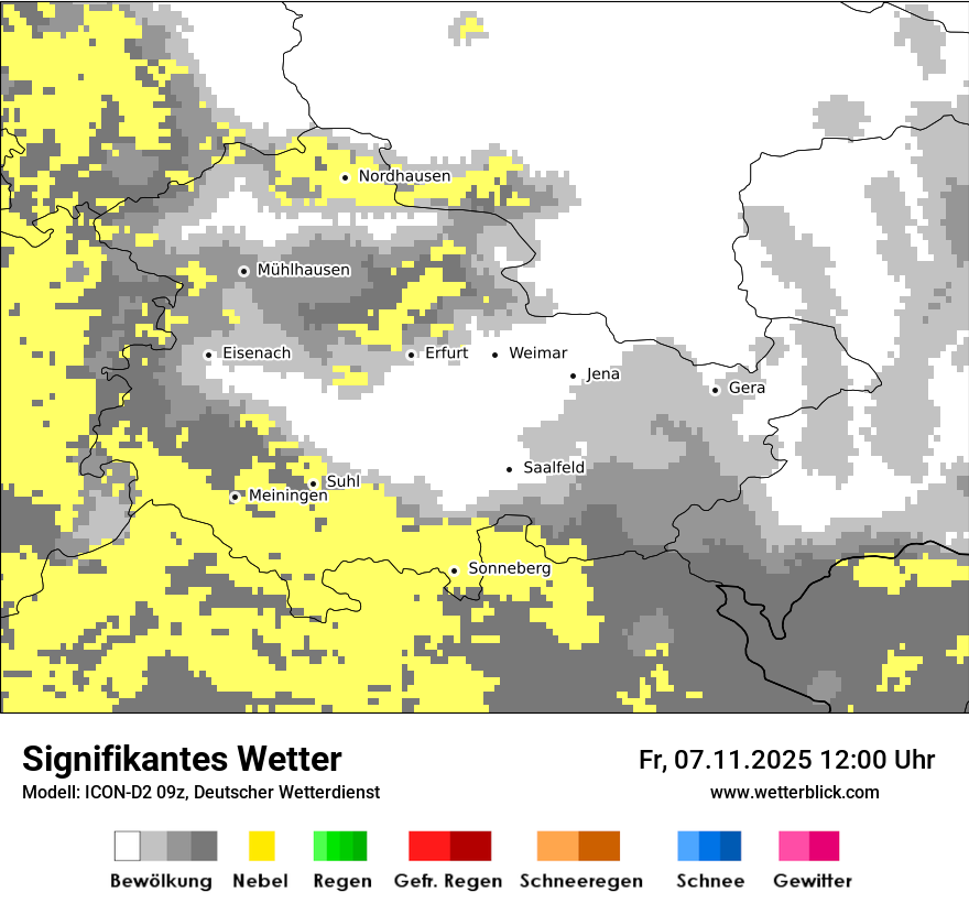 Modellkarten Signifikantes Wetter