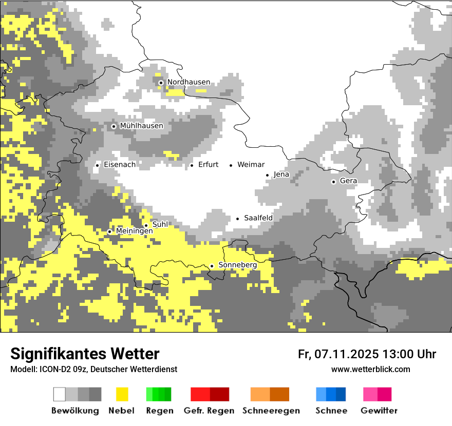 Modellkarten Signifikantes Wetter