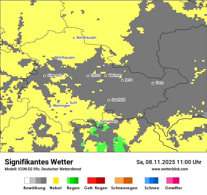 Modellkarten Signifikantes Wetter